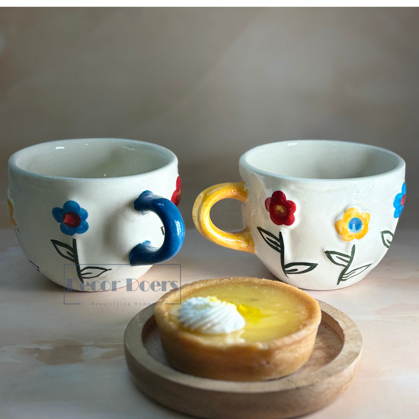 Spring Time Ceramic Tea Cup Set of 2