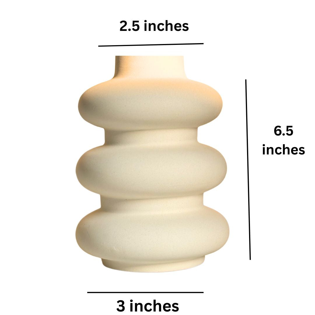 Dakota Wave Vase - Ceramic Flower Vase