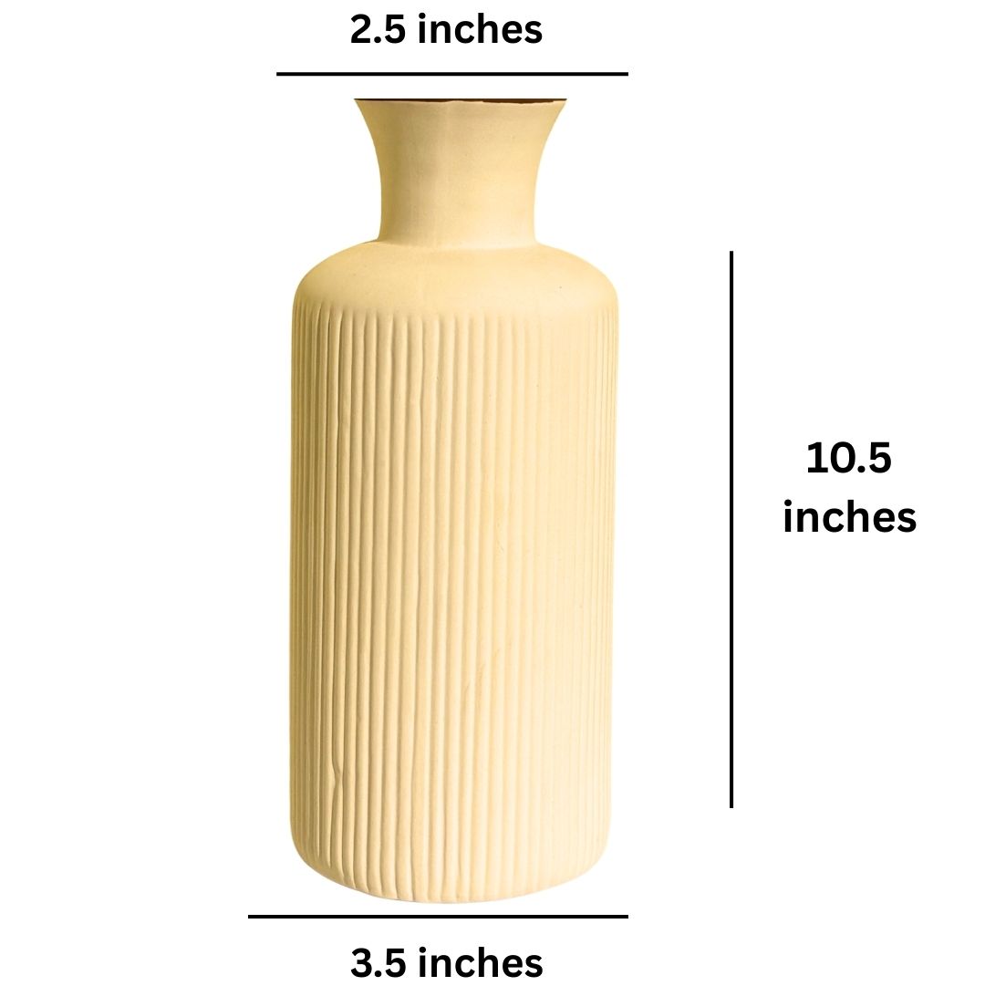Pisa White Long Ceramic Vase