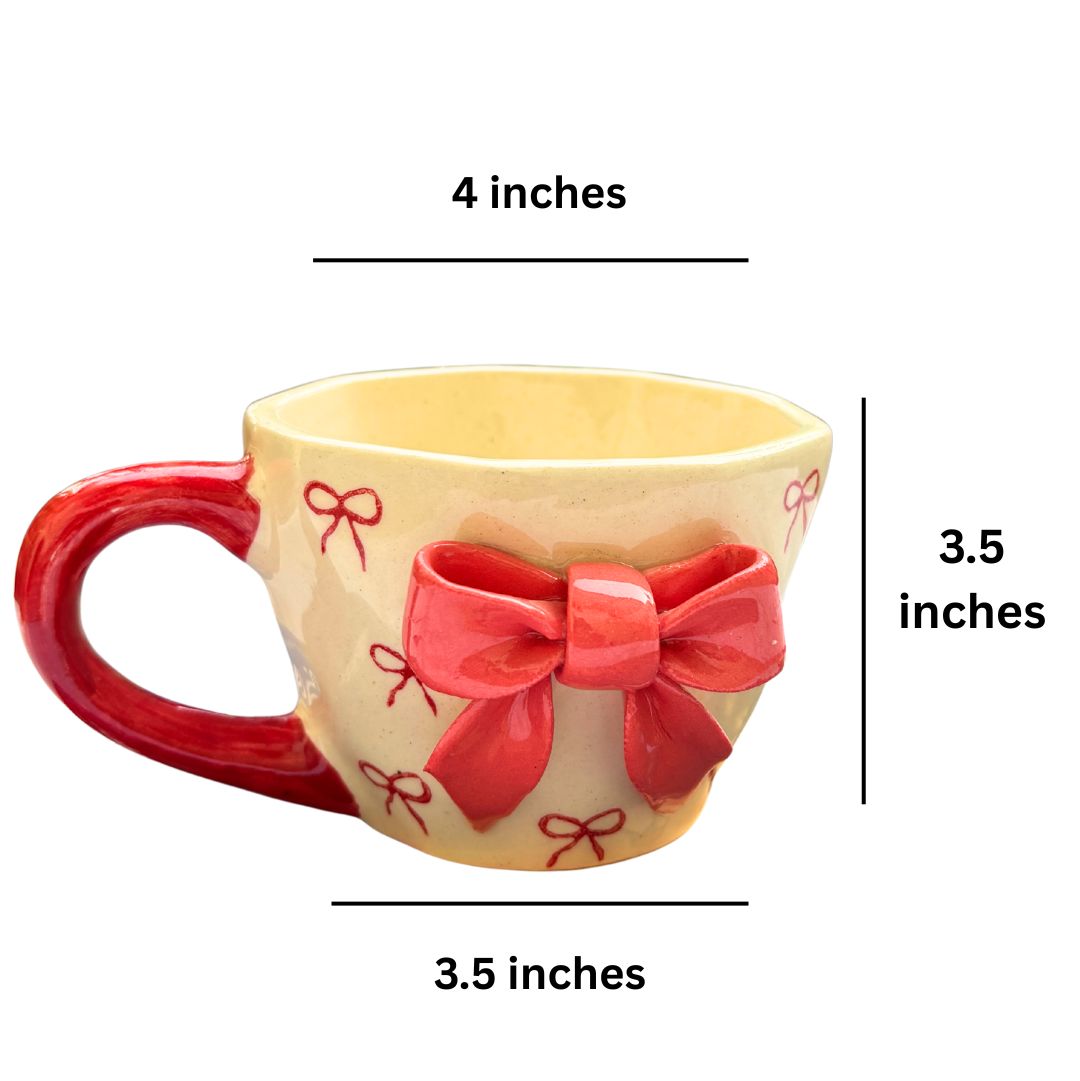 Red Bow Tea-Coffee Mug | Ceramic Mug