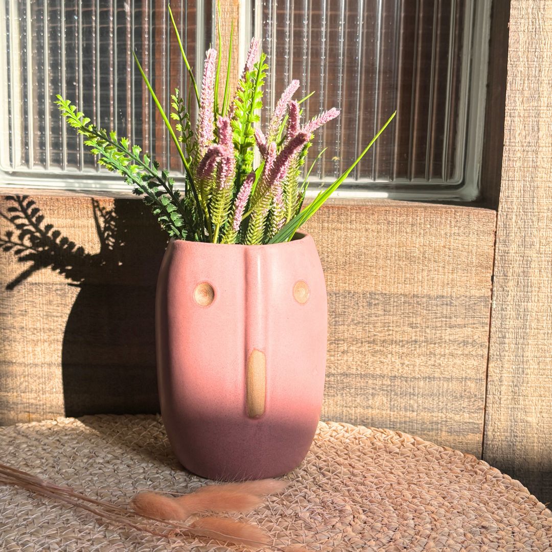 Baskin Ceramic Face Vase - Medium