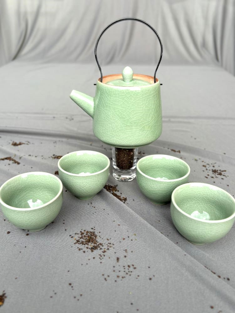 Serene Jade Japanese Ceramic Tea Set