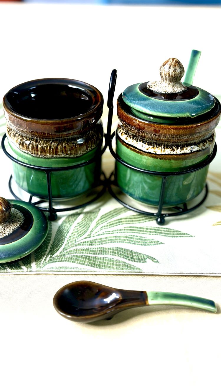 Pickle Jar with Iron Holder