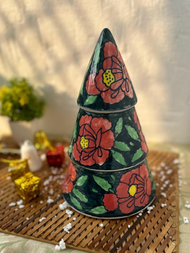 Floral Green Christmas Tree