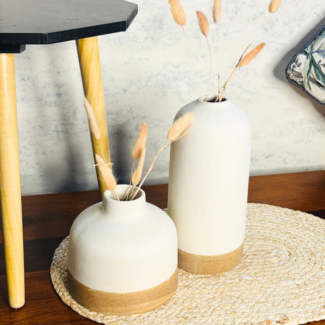 Calm Shore White Vase Set of 2