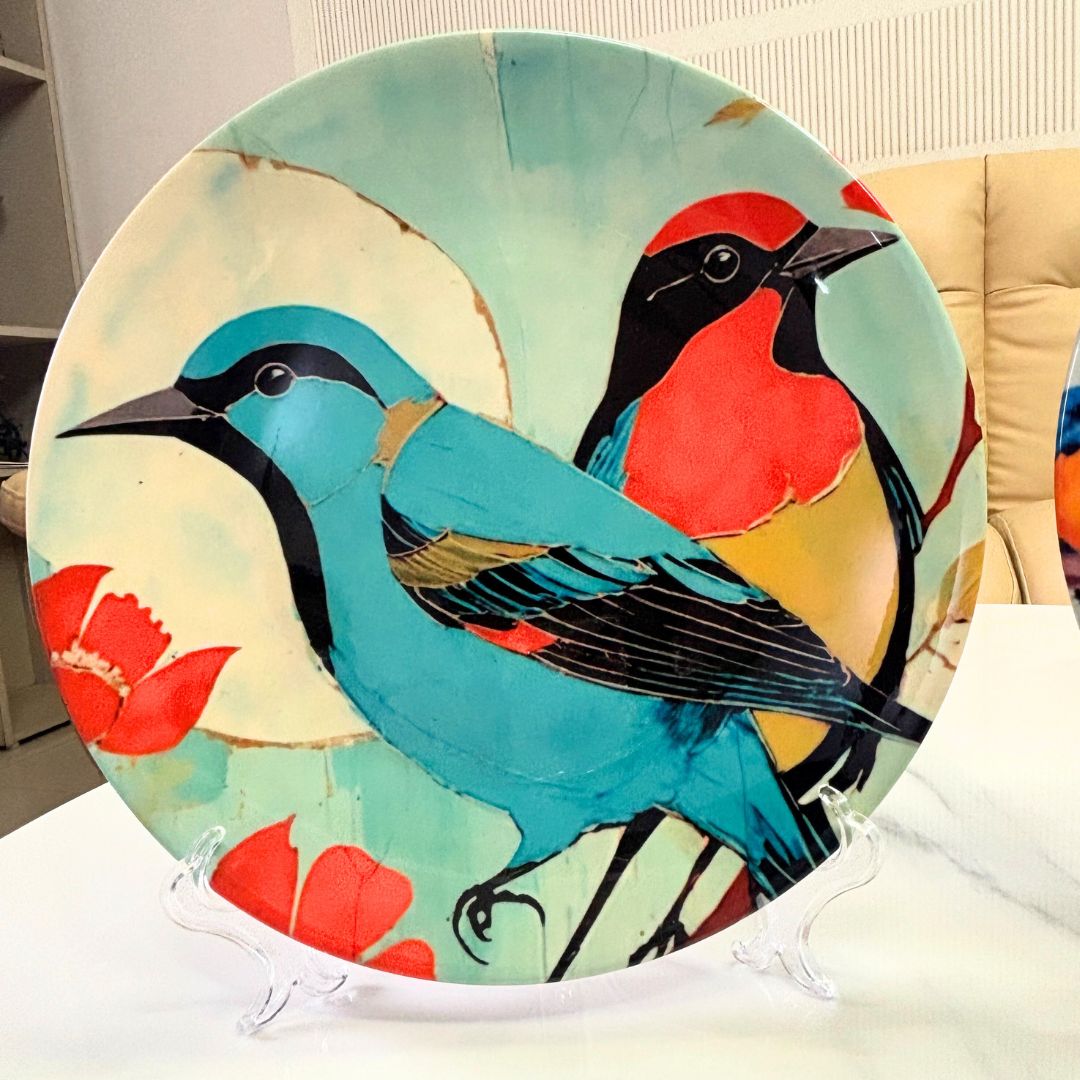 Hand-Painted Chidya Ceramic Wall Plate | Decorative Plate