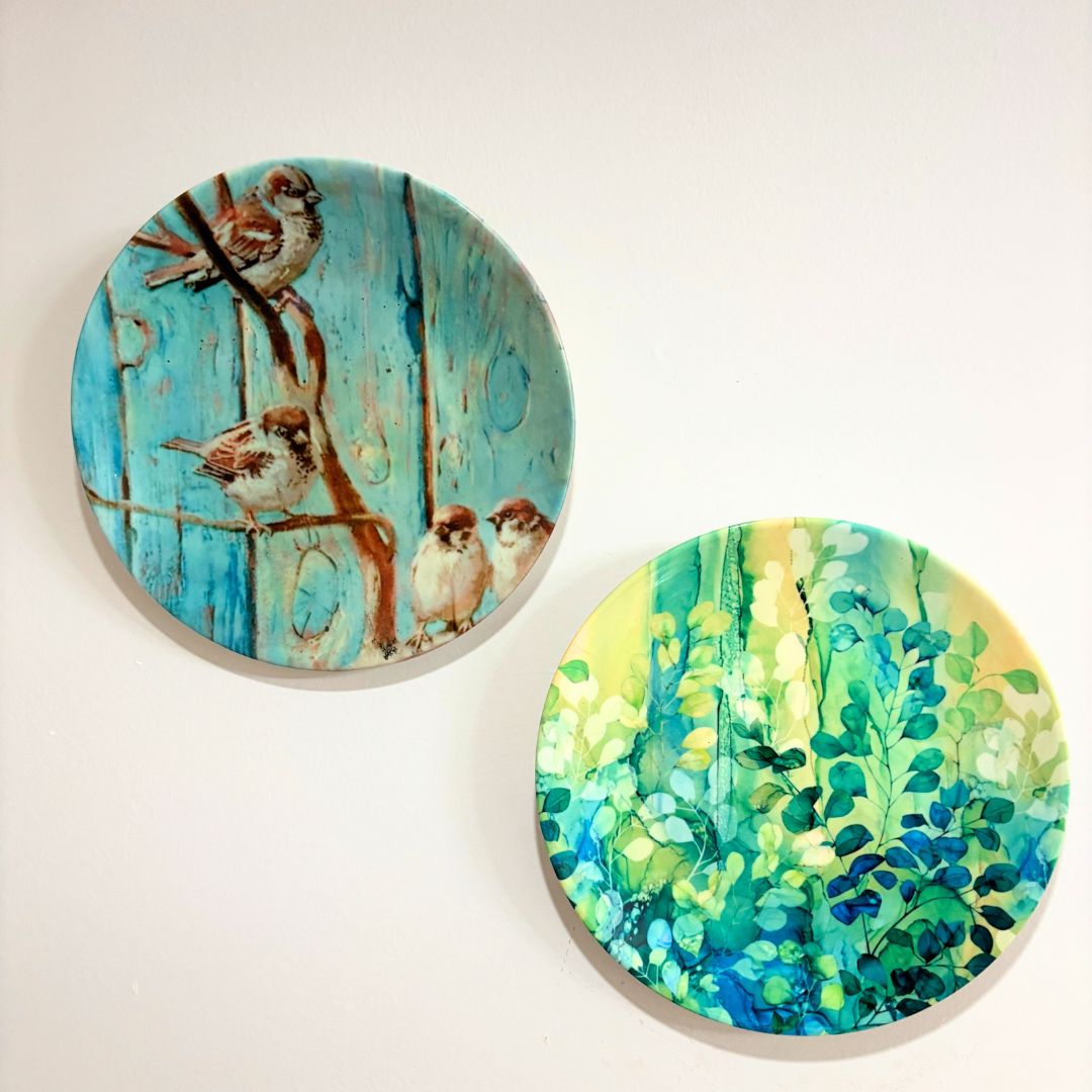 Sparrow Bird Wall Plate – Handmade Ceramic Decorative Plates