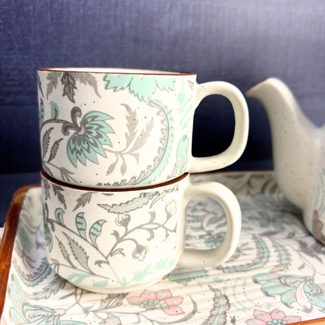 Aura Green Ceramic Tea Set
