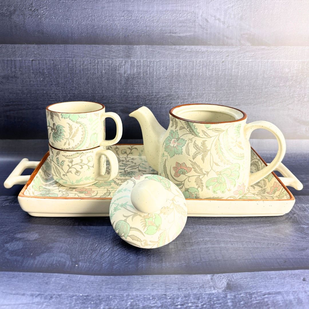 Aura Green Ceramic Tea Set
