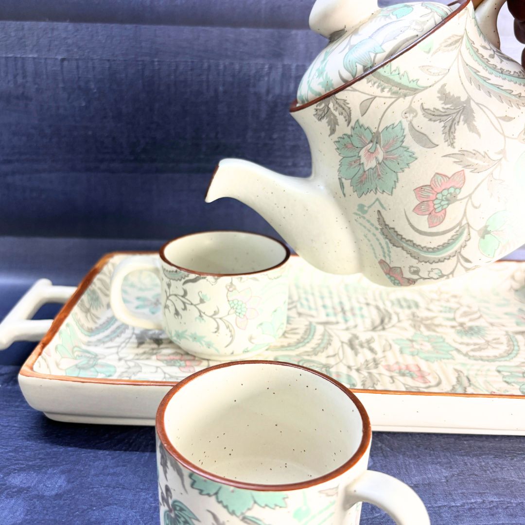 Aura Green Ceramic Tea Set