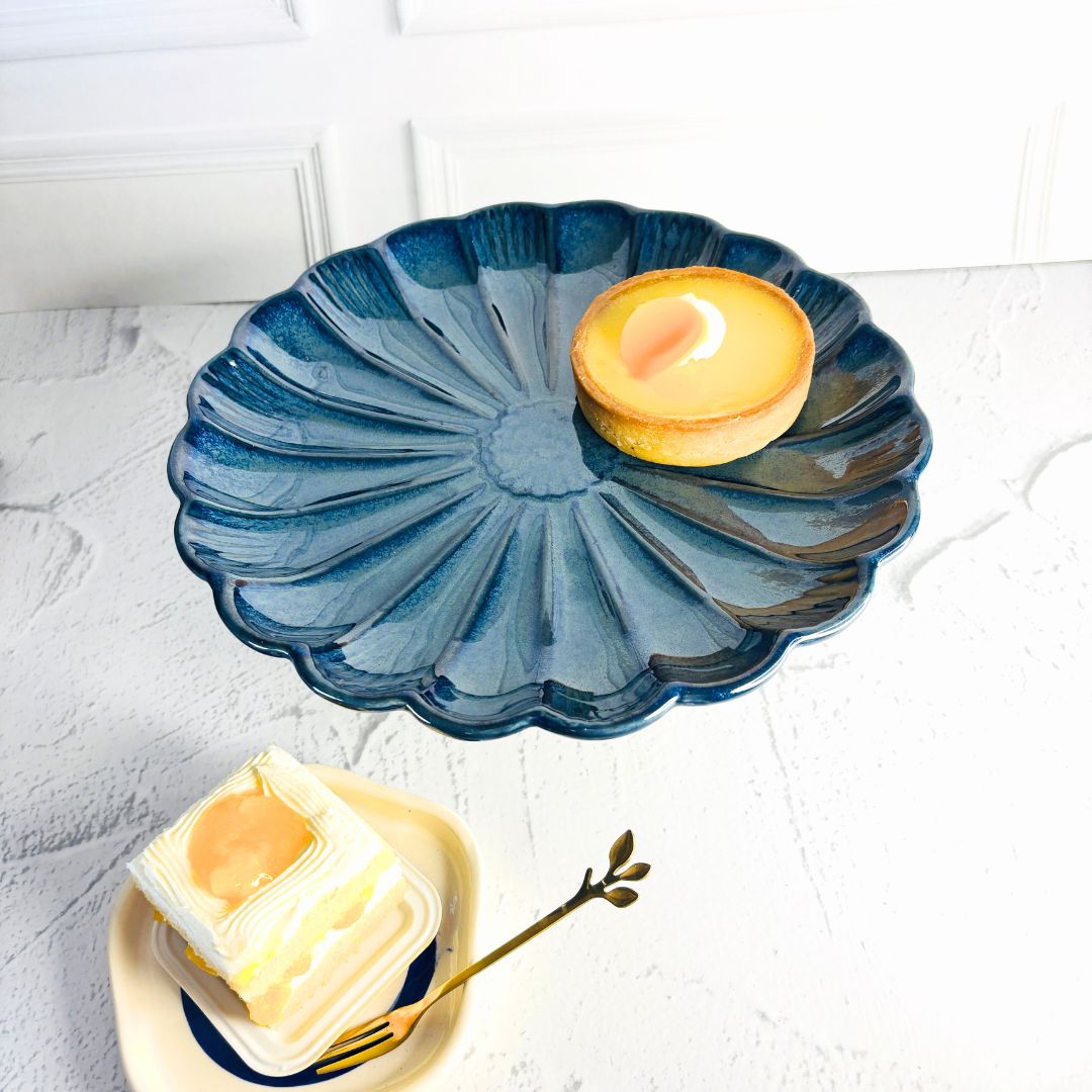 Blue Velvet Ceramic Cake Stand