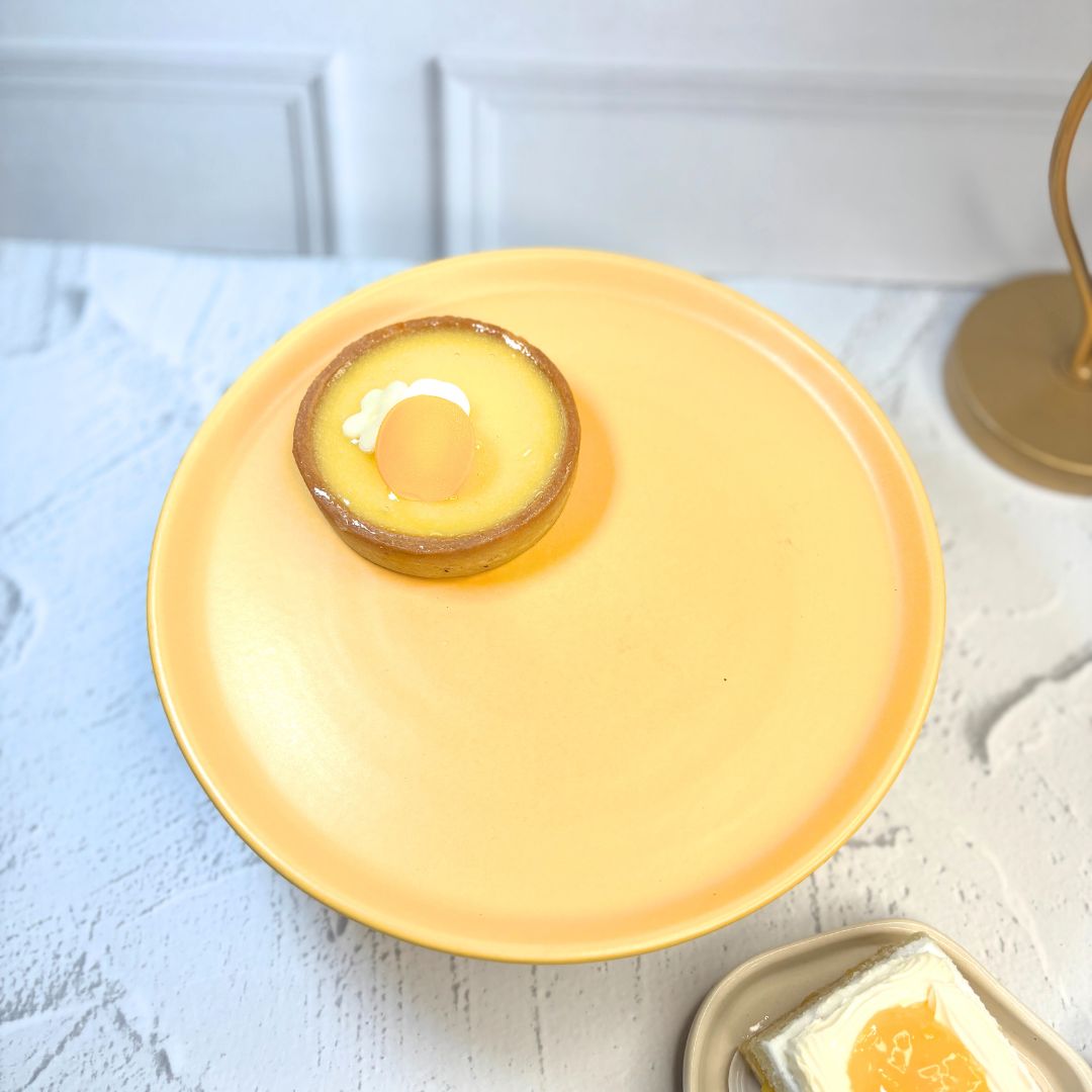 Citrus Yellow Ceramic Cake Stand
