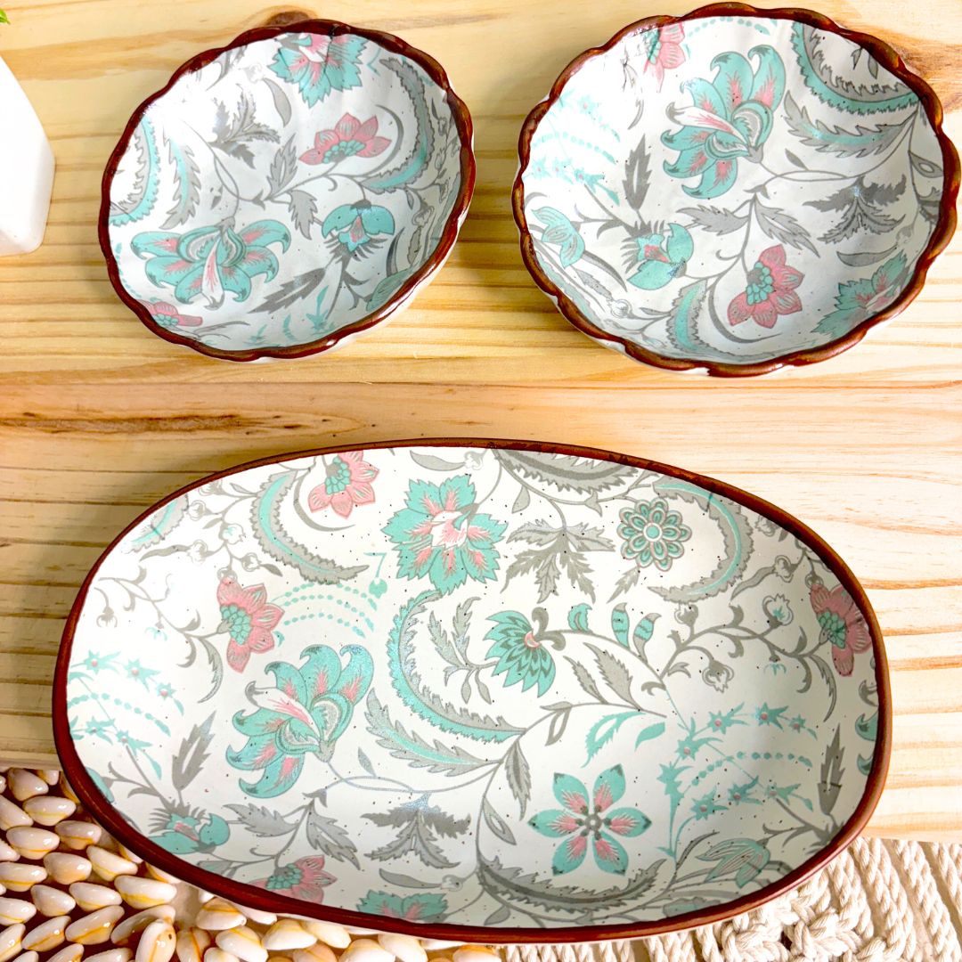 Blooming Grace Platter Set of 3