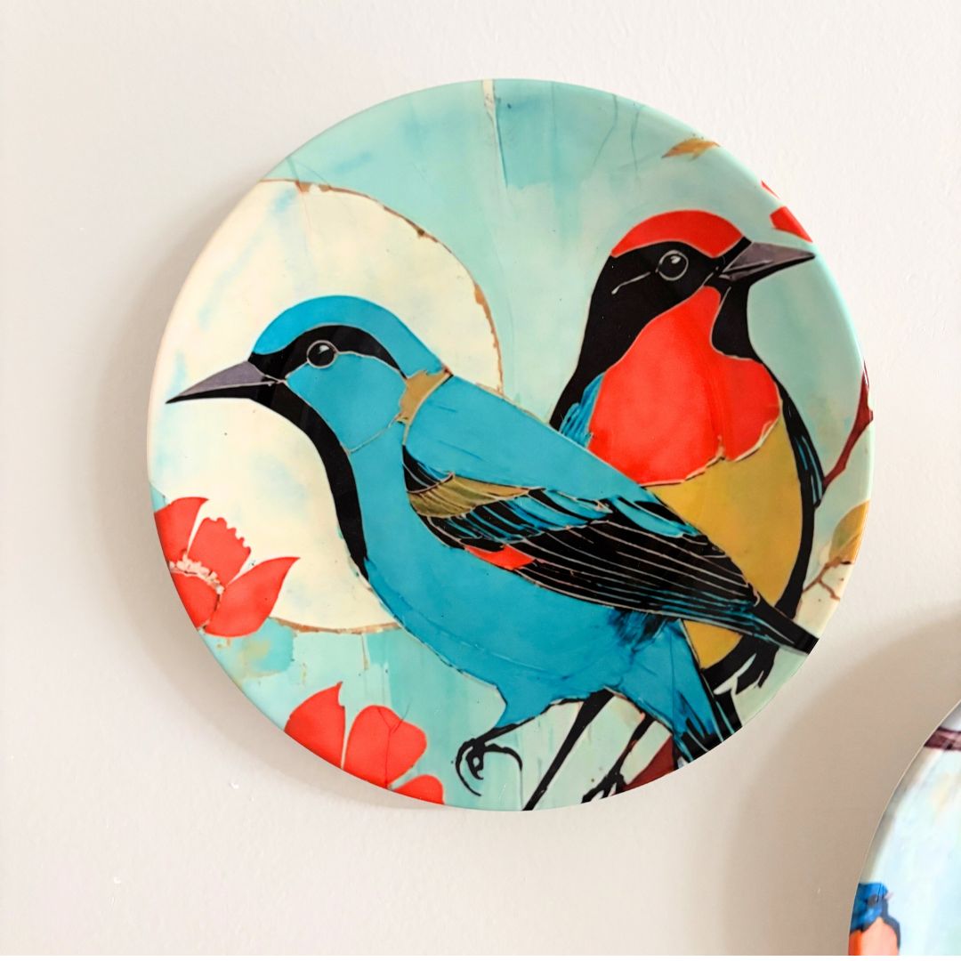Hand-Painted Chidya Ceramic Wall Plate | Decorative Plate