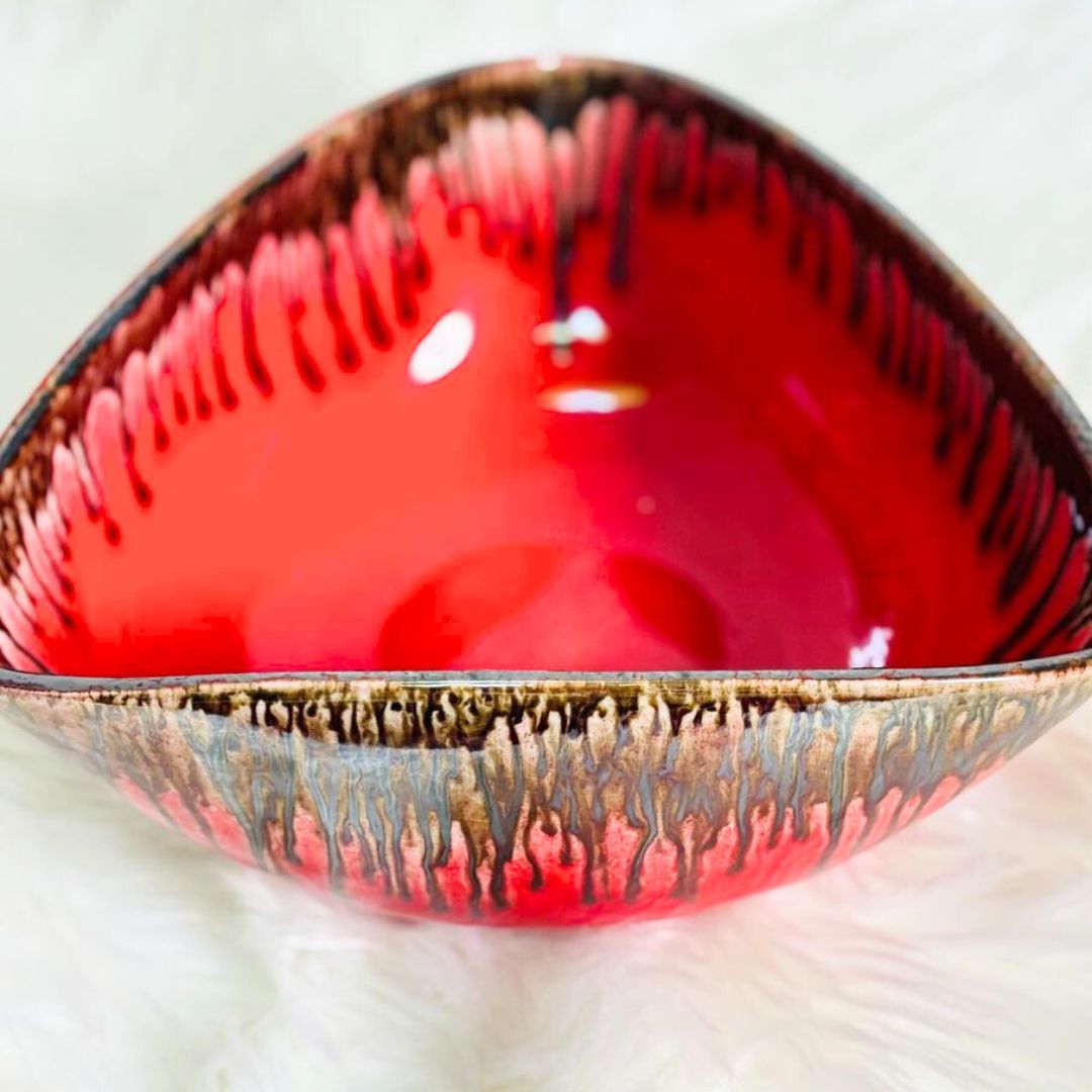 Bella Crimson Serving Bowl | Red Ceramic Bowl