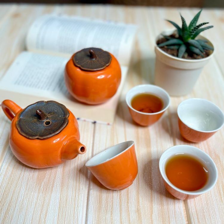 Vibrant Harmony Ceramic Tea Cup Set