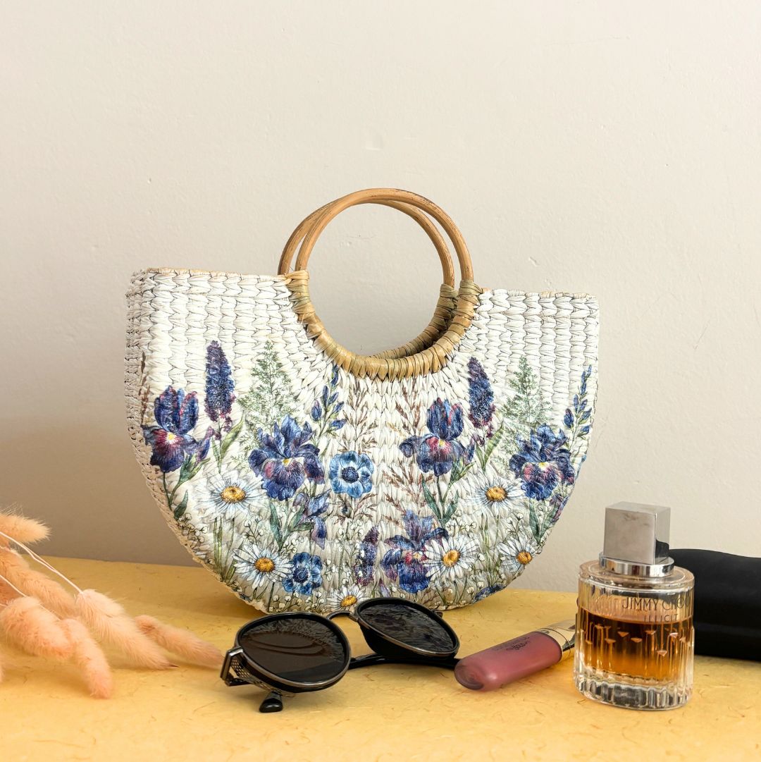 White Weaver Kauna Bag / Vase – With Love from Nagaland