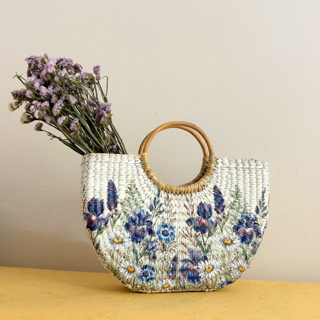 White Weaver Kauna Bag / Vase – With Love from Nagaland