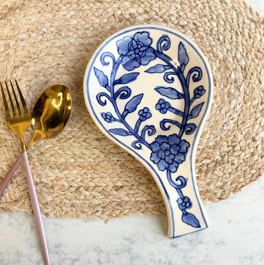 Essentials - Flora white Spoon Rest
