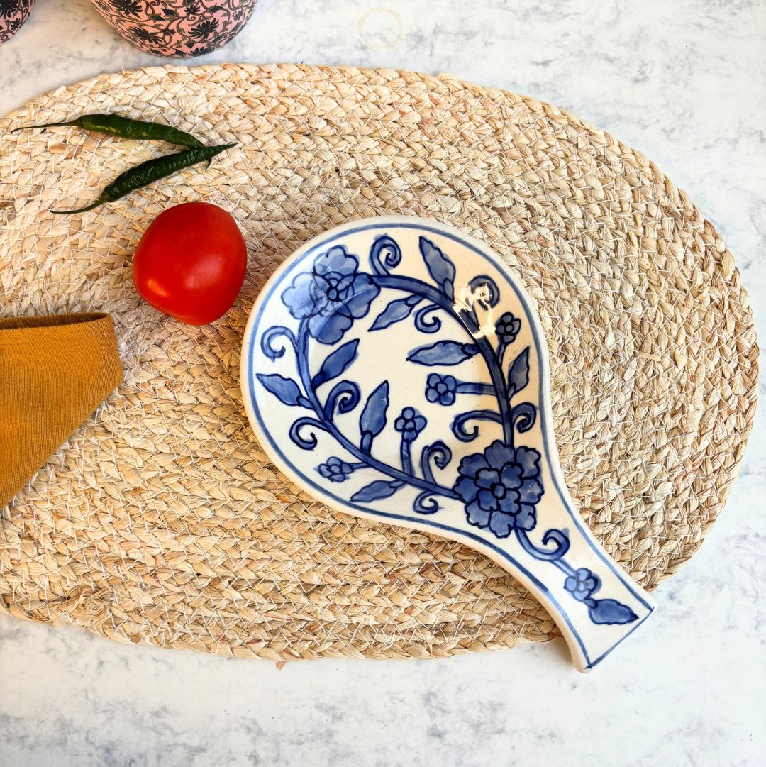 Essentials - Flora white Spoon Rest