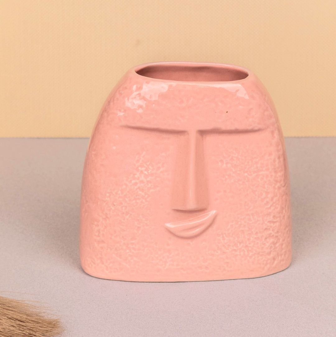 Smirk Pink Ceramic Vase