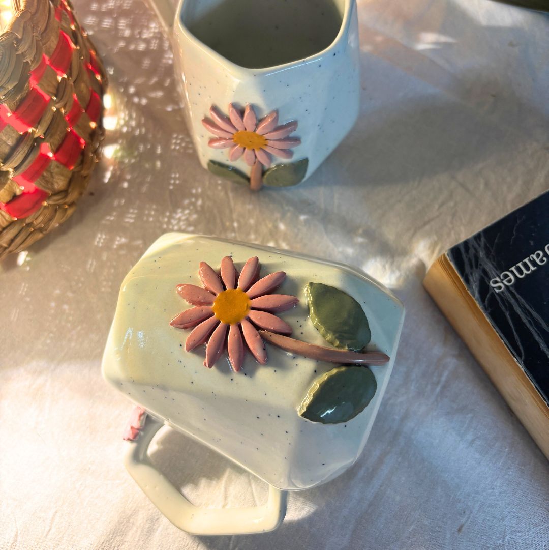 Creamy White Ceramic Coffee Cup 5