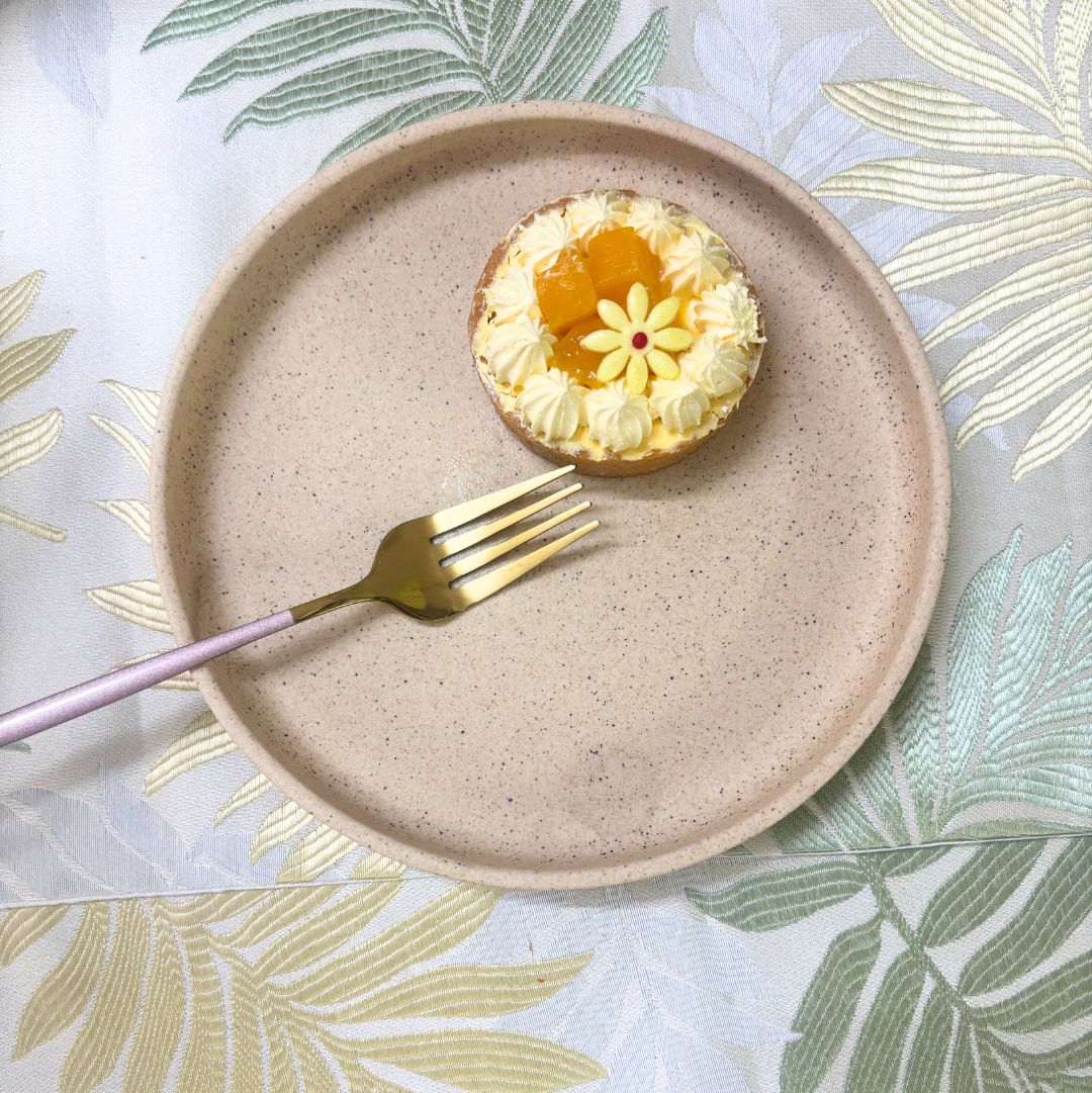 Beige Matt Snack Ceramic Plate