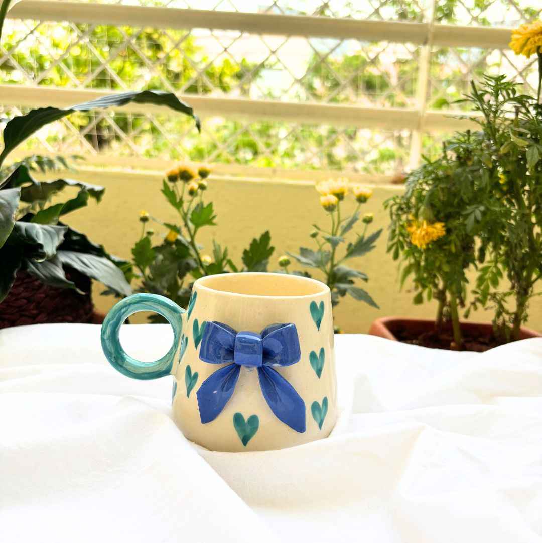 Ribbon Ceramic Coffee-Tea Mug