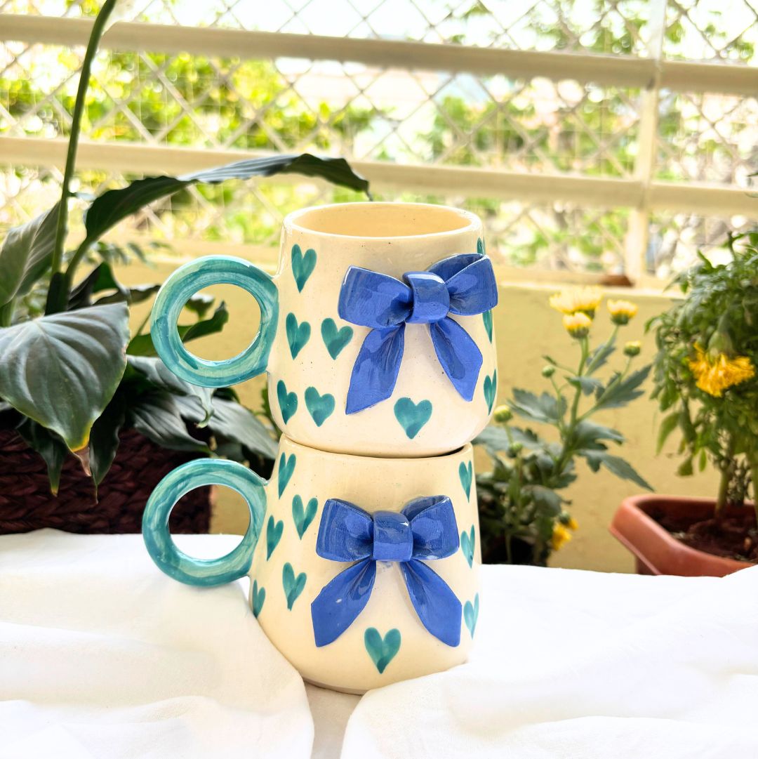 Ribbon Ceramic Coffee-Tea Mug
