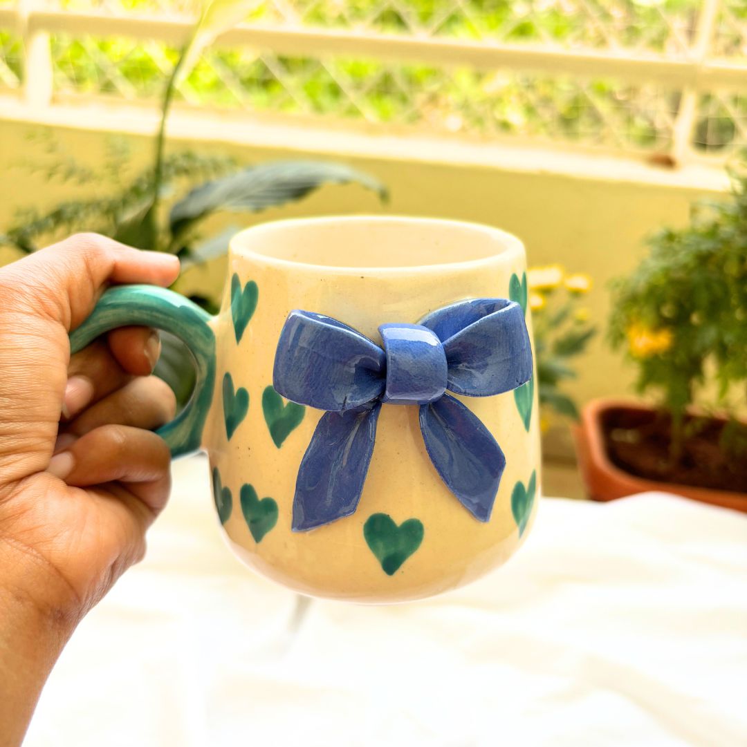Ribbon Ceramic Coffee-Tea Mug