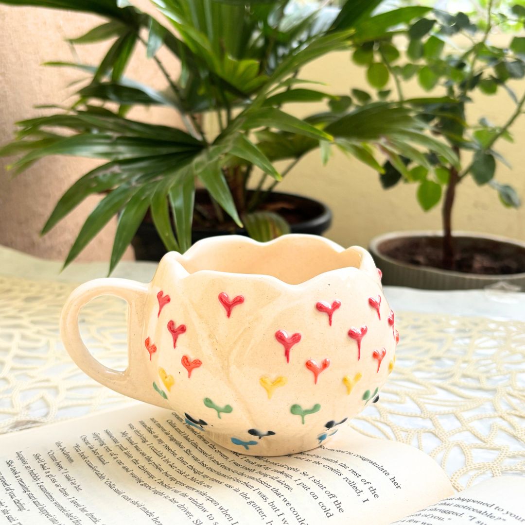 Lotus Heart Coffee Mug Set of 2