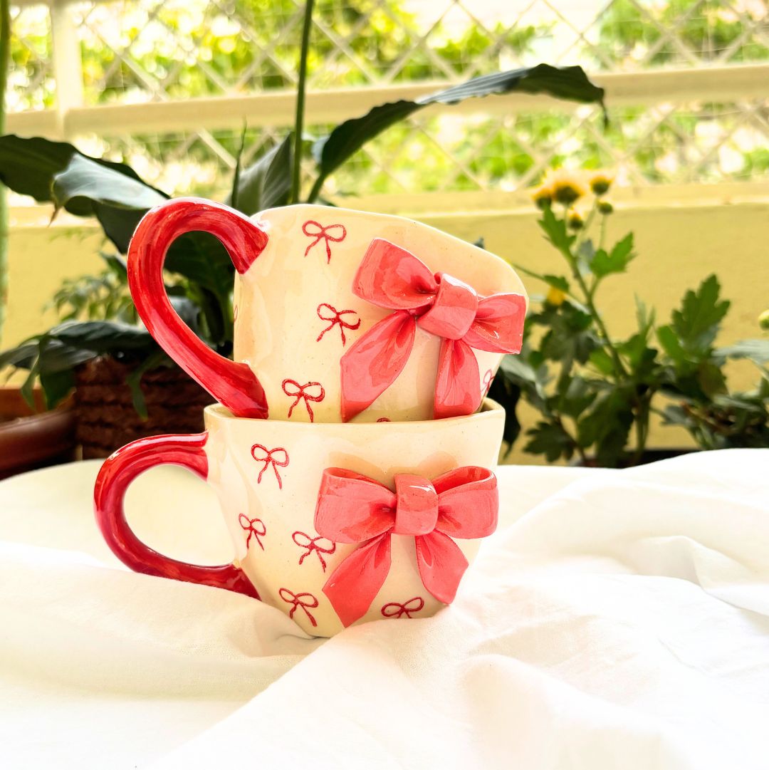 Red Bow Tea-Coffee Mug | Ceramic Mug