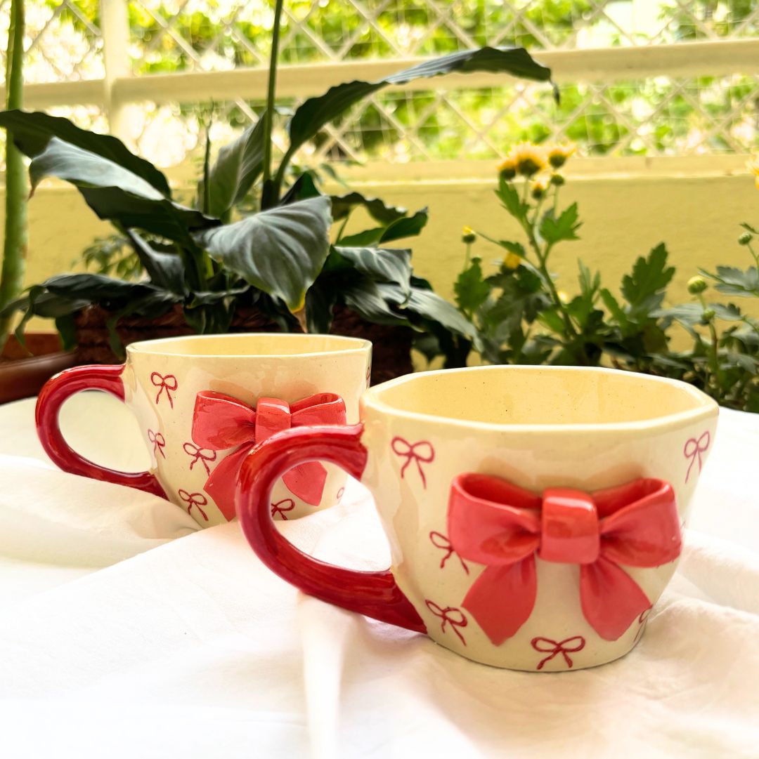 Red Bow Tea-Coffee Mug | Ceramic Mug
