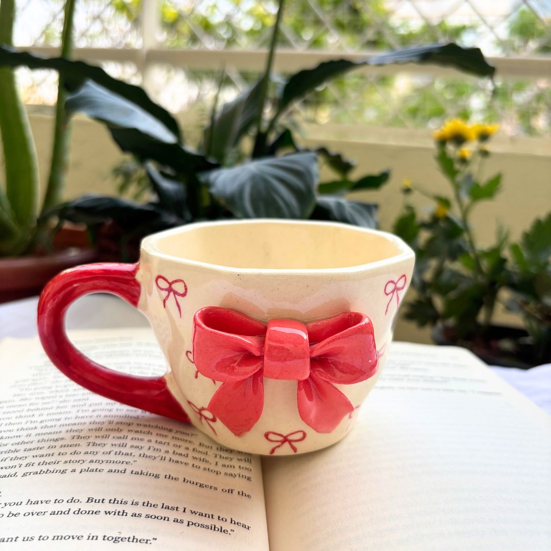 Red Bow Tea-Coffee Mug | Ceramic Mug