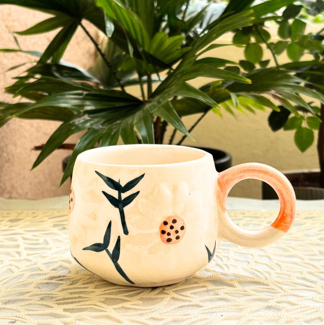 Blossom Sunflower Ceramic Mug - Hand-painted Tea & Coffee Mugs