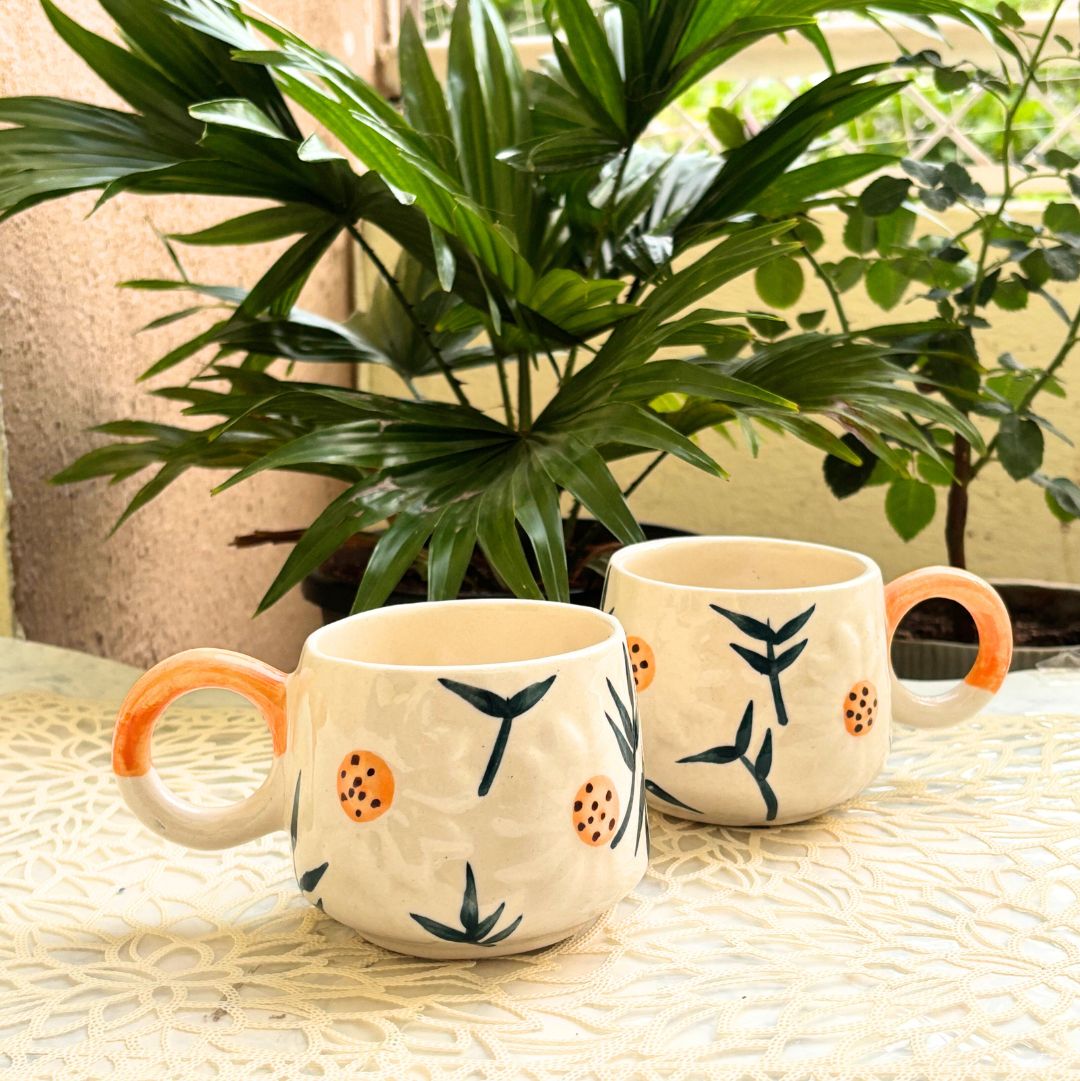 Blossom Sunflower Ceramic Mug - Hand-painted Tea & Coffee Mugs