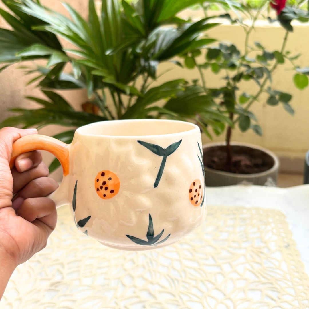 Blossom Sunflower Ceramic Mug - Hand-painted Tea & Coffee Mugs