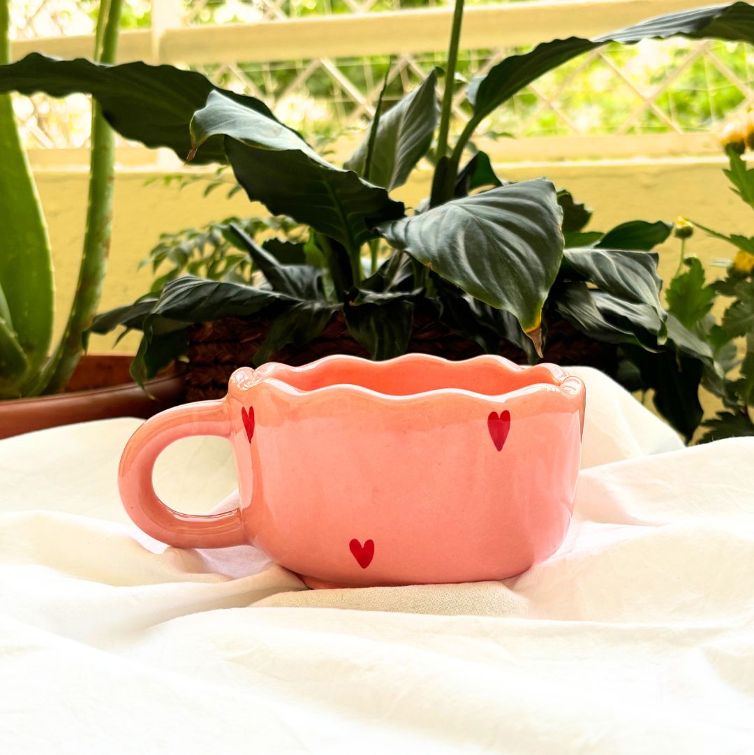 Rosy Pink Ceramic Soup Cup