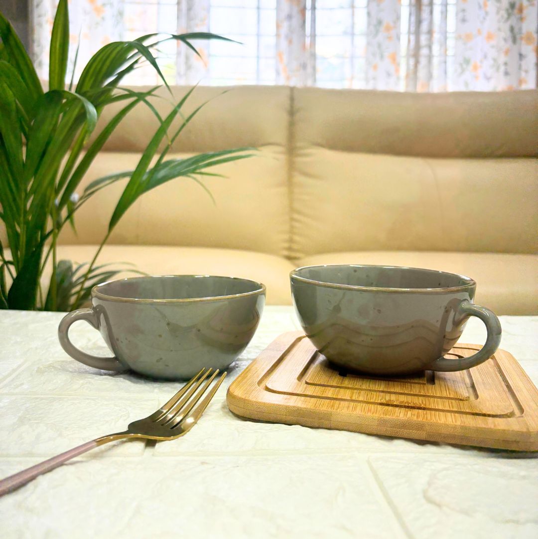 Grey Ceramic Cappuccino Cup