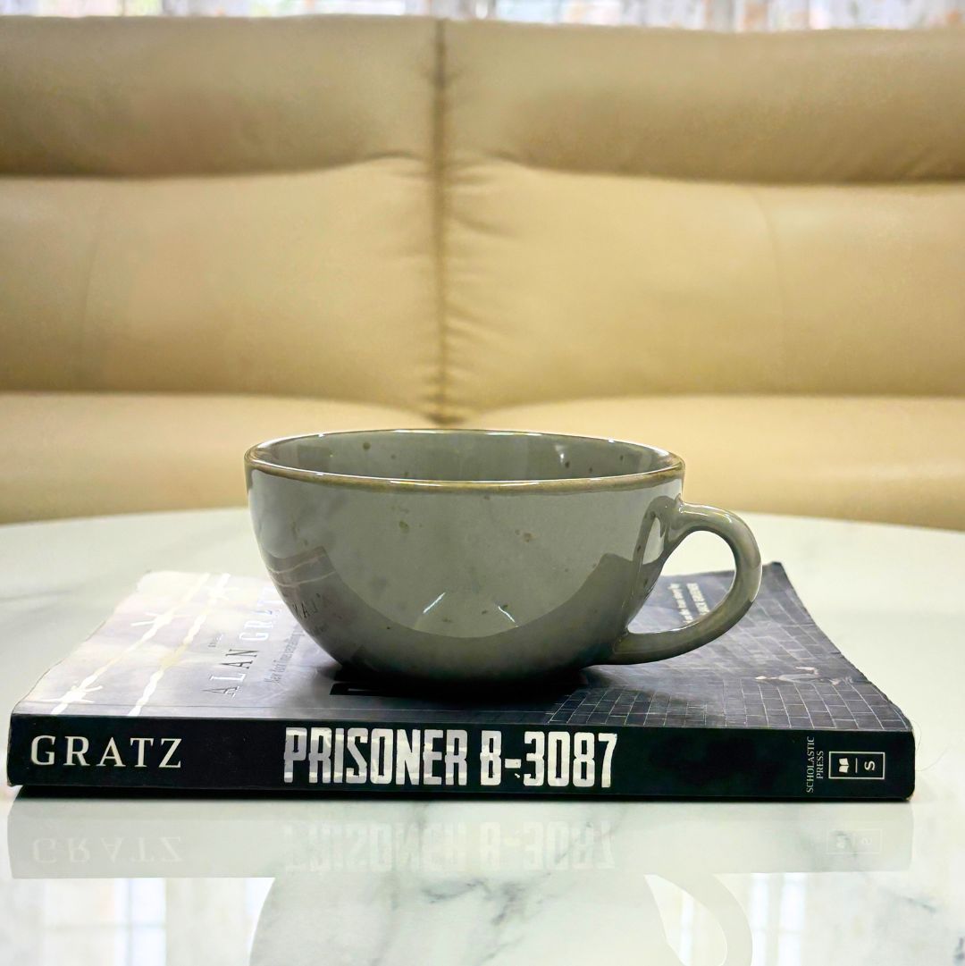 Grey Ceramic Cappuccino Cup