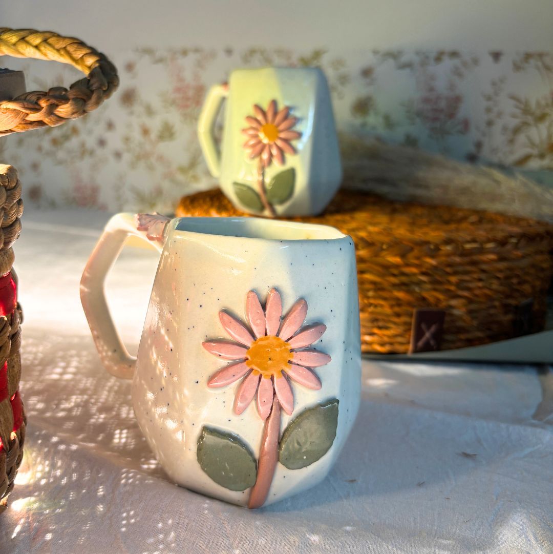 Creamy White Ceramic Coffee Cup 4