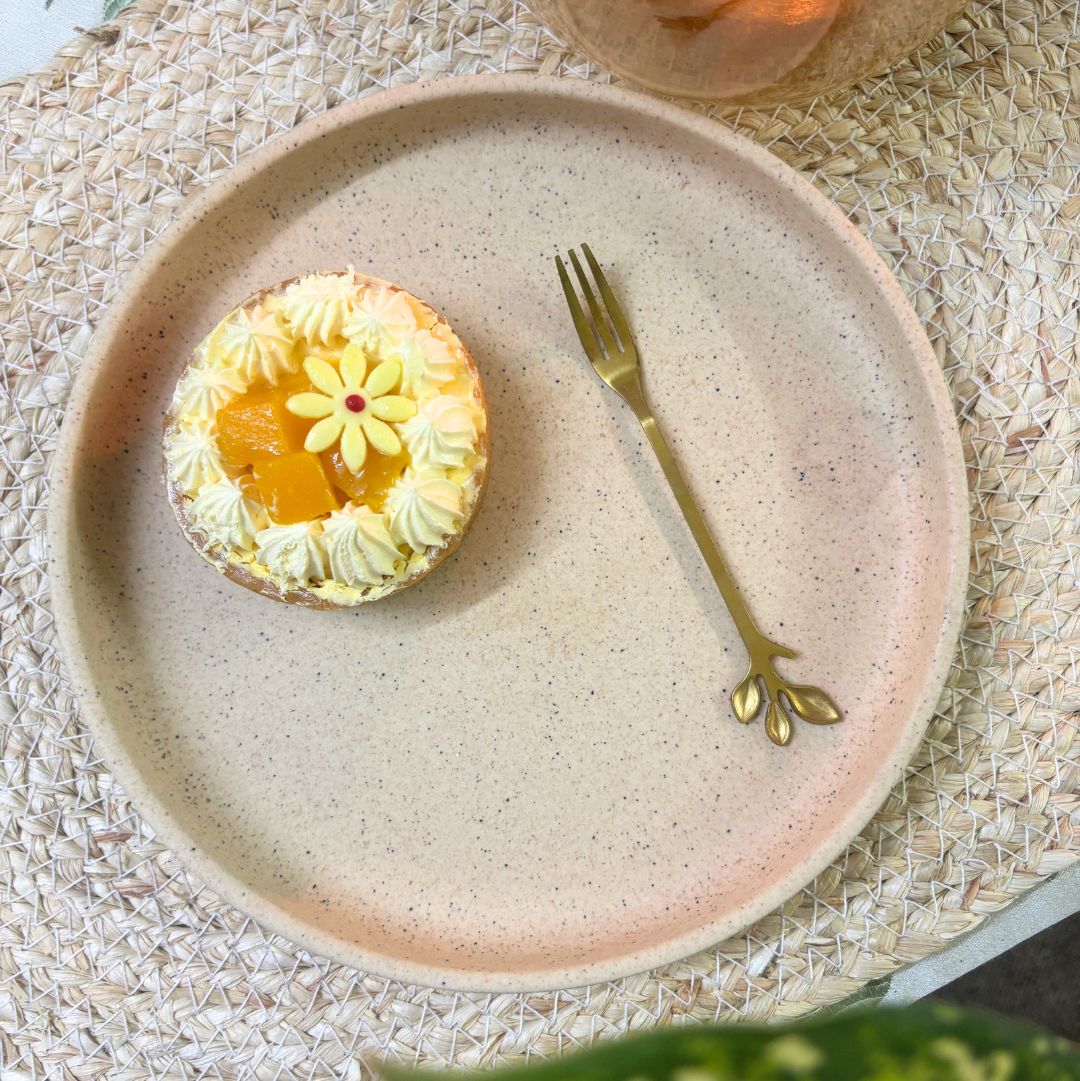Beige Matt Snack Ceramic Plate