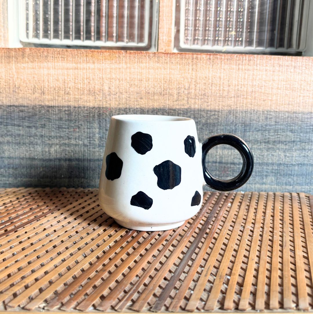Dot Printed Ceramic Coffee Mug