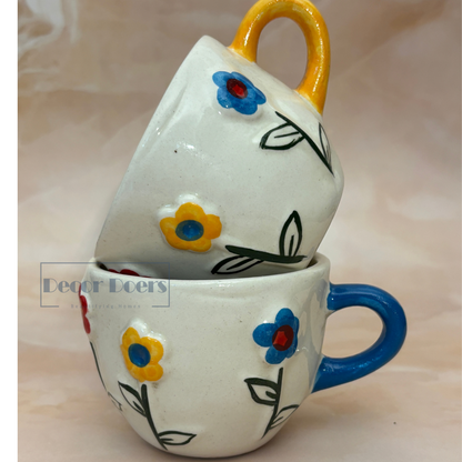 Spring Time Ceramic Tea Cup Set of 2