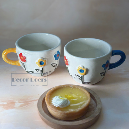 Spring Time Ceramic Tea Cup Set of 2