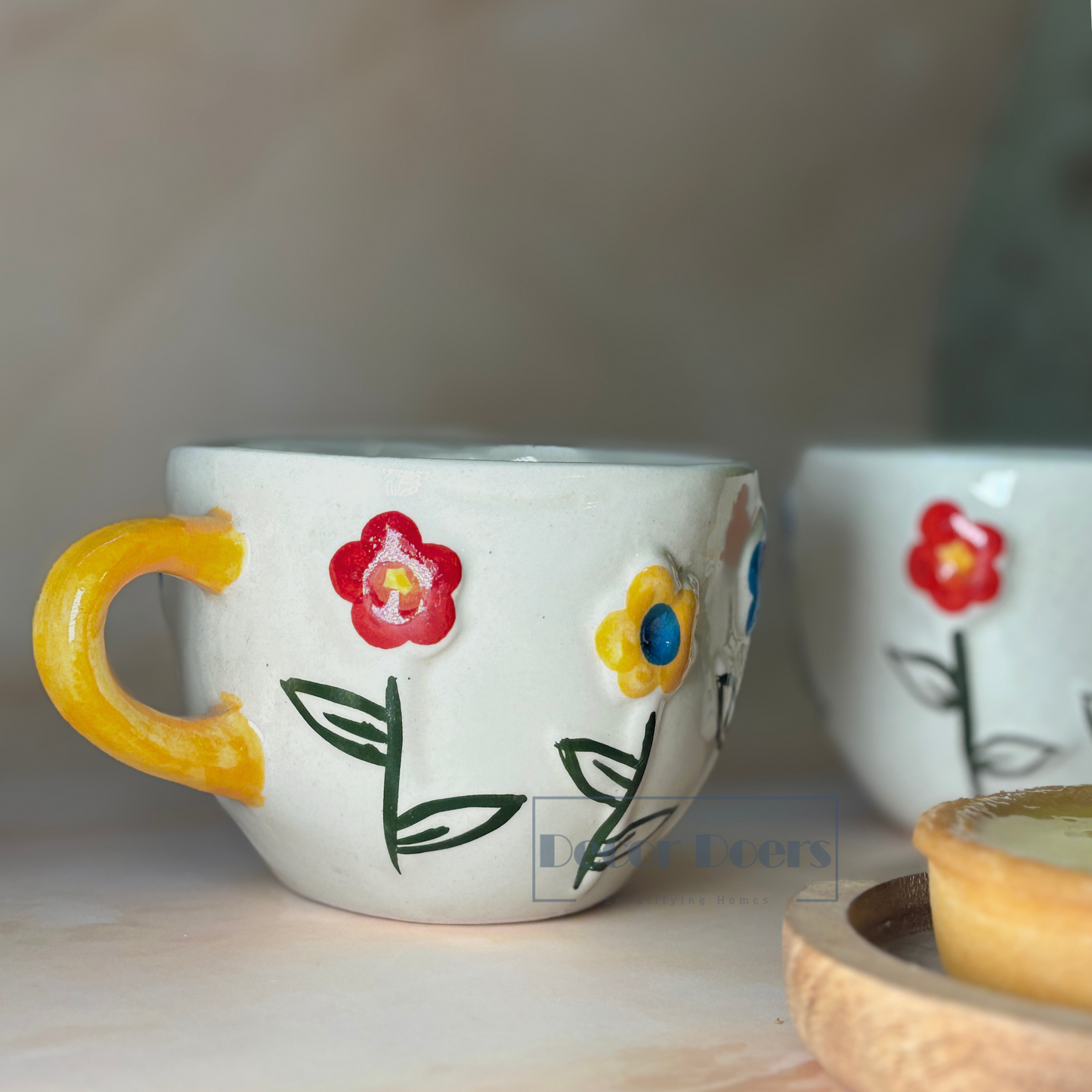 Spring Time Ceramic Tea Cup Set of 2