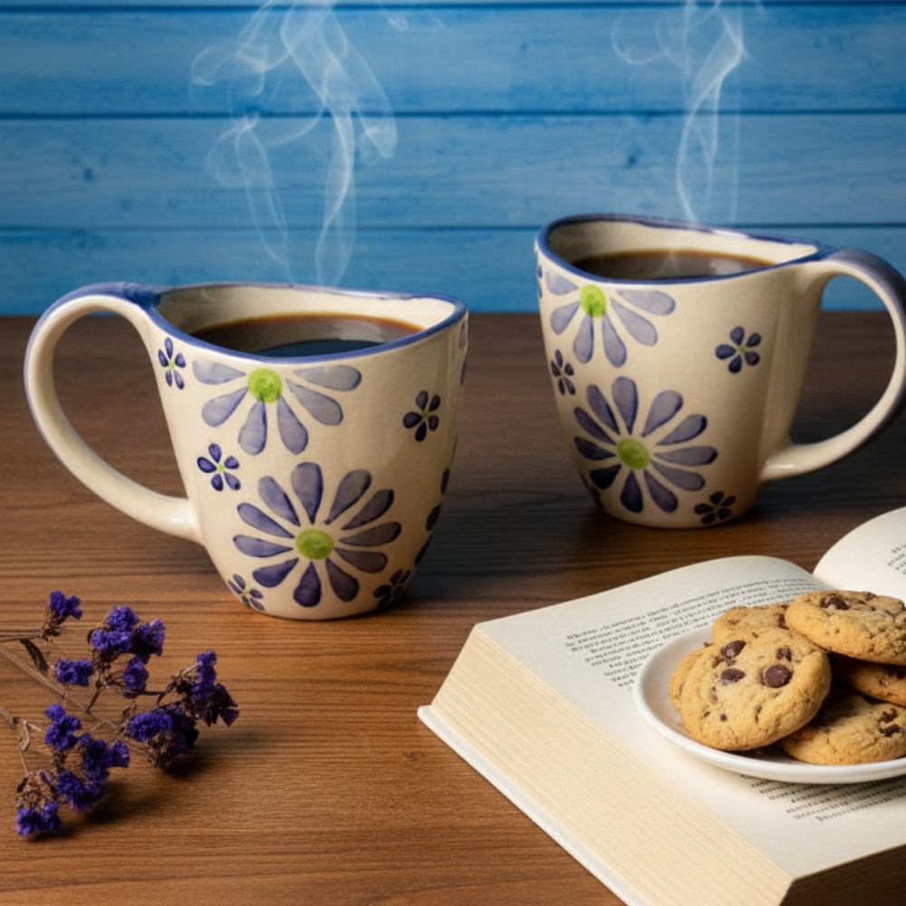 Elm floral Coffee Mug Set of 2