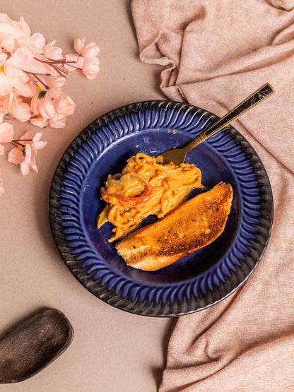 Ceramic Pasta Plate | Blue | Pink