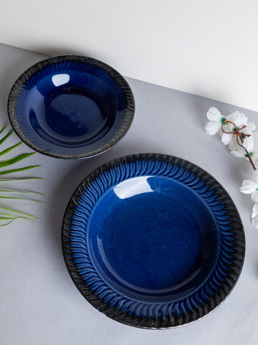 Ceramic Pasta Plate | Blue | Pink