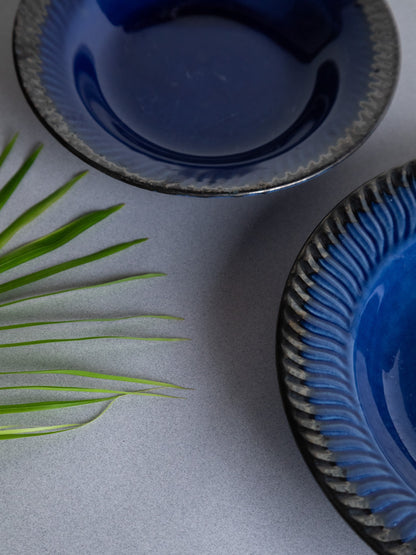 Ceramic Pasta Plate | Blue | Pink